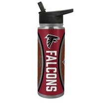 Atlanta Falcons 24 Ounce Vacuum Insulated Stainless Steel Waterbottle with Gameball Graphics