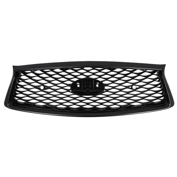 WaiRitoday Front Upper Grille Glossy Black Grill Fit for Infiniti Q50 2018 2019 2020 2021 2022