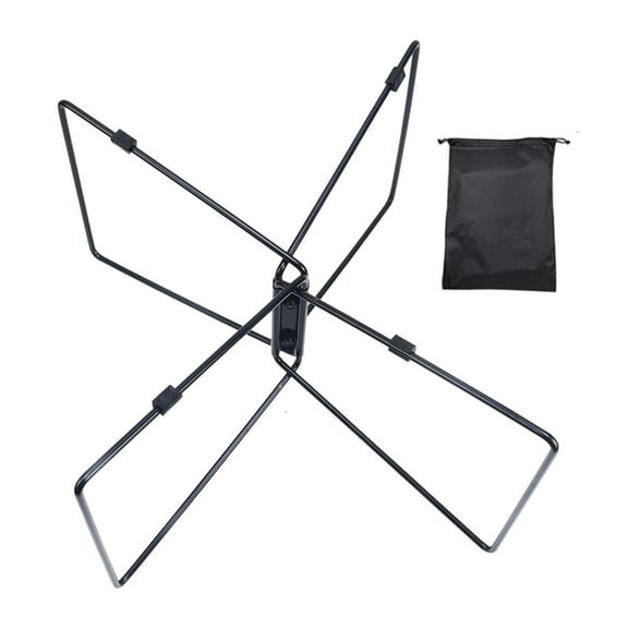 Kuntesetty Folding Stand Black Stainless Steel Lightweight Bracket Suitcase Rack