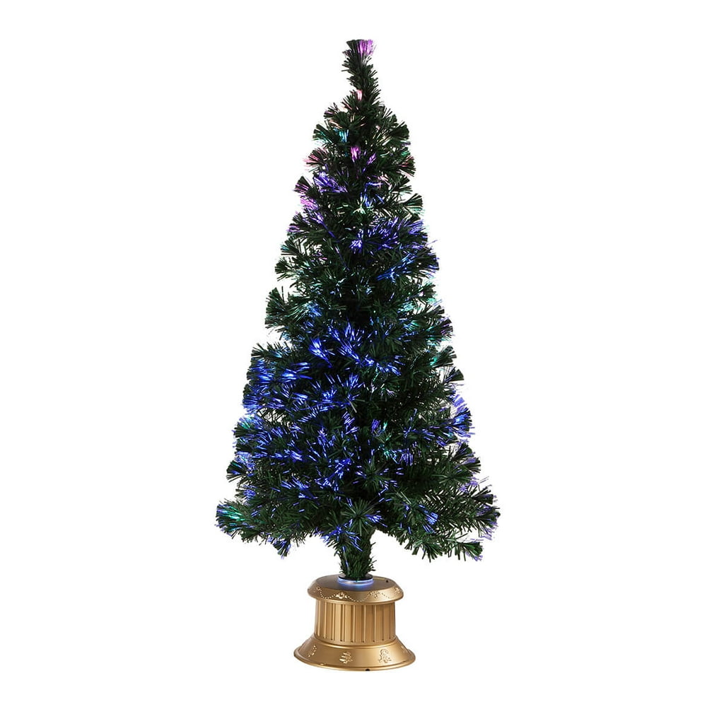 Holiday Peak 5’ Fiber Optic Christmas Tree, PreLit Color Changing, 60