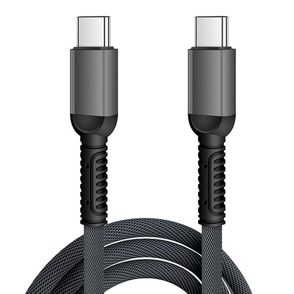 Bemz USB Cable Compatible with Google Pixel 7a - 30W Ultra Fast Charging PD (Power Delivery) Data Sync USB-C to USB-A (Type-C to Type-A) Rugged Nylon Cable - 3.3 Feet - Grey