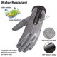 thumbnail image 5 of Guantes cálidos de invierno, guantes de conducción con pantalla táctil, guantes deportivos antideslizantes a prueba de viento para ciclismo, correr, esquí, senderismo, escalada, gris, 5 of 6