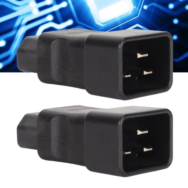 Adaptador De Corriente IEC320 C20 A IEC320 C15, Cobre Y PVC Convertidor IEC320 C20 A IEC320 C15 Potencia Nominal De 4000 W Voltaje De 250 V 2 Piezas Para Computadora Portátil Para