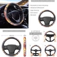 thumbnail image 4 of Uorisanigo 10 Pack Running White Horse Cars Accessories Set with Auto Seat Cover Car Steering Wheel Cover and Seat Belt Pad Cover Water Cup Pad Soft Breathable Auto Interior for Car SUV, 4 of 7