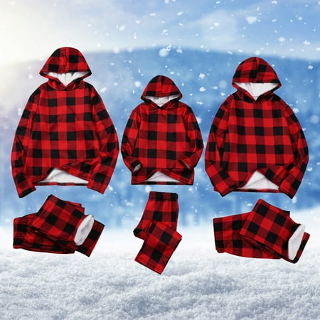 

Homchy Family Christmas Outfits Matching Sets Party Pajamas Family Xmas Raglan Shirt Holiday Loungewear