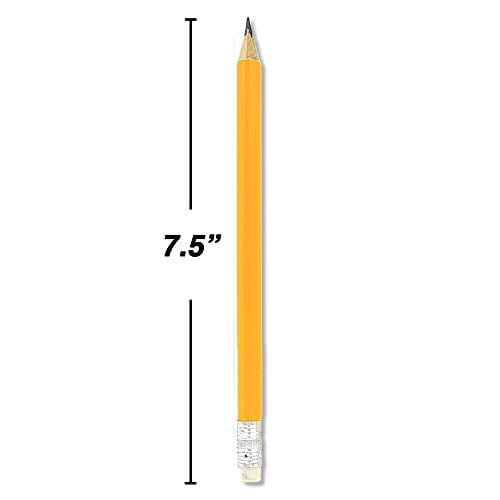 Emraw Pre Sharpened Round Primary Size No 2 Jumbo Pencils for Preschoolers, Elementary Kids - Pack of 8 Premium Fat Pencils