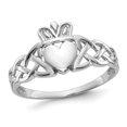 thumbnail image 1 of Mens Claddagh Ring in 14K White Gold, 1 of 5