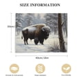thumbnail image 2 of COMIO  Bison Snowstorm Trees 11 Canvas Art - Home Decor Wall Art Print Poster Painting Large, 2 of 5