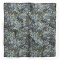 thumbnail image 1 of Bimba Gray Leaves & Blue Flower Floral Pure Silk Printed Head Bandanas Summer Neck Wrap Scarf 40 x 40 Inches, 1 of 6
