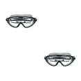 thumbnail image 2 of Baohd Universal Swimming Goggles Adjustable Silicone Earplug Glasses Waterproof HD Lens Portable Eyewear Accessory Beginner Black 2Set, 2 of 6