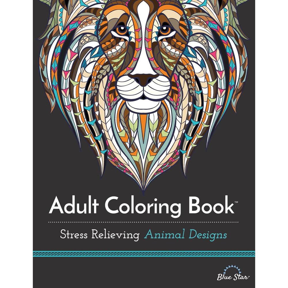 Adult Coloring Book: Stress Relieving Animal Designs - Walmart.com