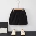 thumbnail image 3 of WhouRiu Toddler Boys Summer Suit Short Sleeve Shirt Suspenders Shorts Graduation Birthday Performance Outfits,4-Piece Black,Size 3-15 Y, 3 of 4