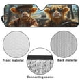 thumbnail image 6 of Uorisanigo Windshield Sun Shade for Jeep, Highland Cow Animal Print Front Windshield Sunshade Compatible with Wrangler TJ JK JL1997-2024 - Car Window Heat Shield Keep Your Car Cooler, 6 of 7