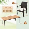 thumbnail image 4 of Costway 9 PCS Patio Dining Set Outdoor Acacia Wood Dining Table with 1.9" Umbrella Hole, 4 of 7