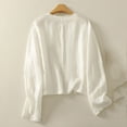 thumbnail image 4 of SwiftWear Women’s Long Sleeve V-Neck Solid Cotton Lightweight Cardigan Sunscreen Breathable Loose Fit Casual Cardigan for Daily Wear, 4 of 9