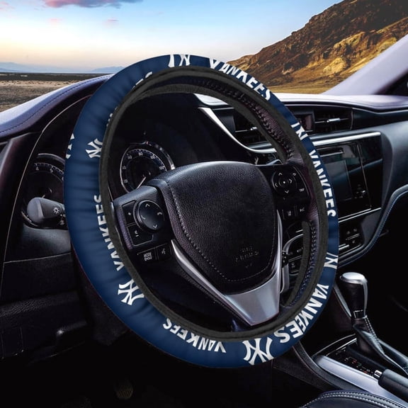 Premium Steering Wheel Cover for Yankees car Accessories 15 Inch Universal Stretchable Design, Anti-Slip & Sweat-Absorbing, for Enhanced Driving Comfort and Style (AY-FXPT-YJ)
