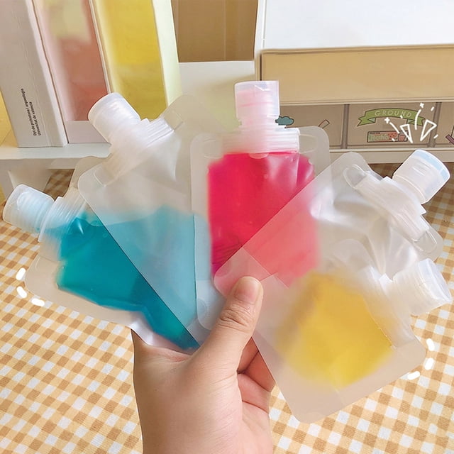 10Pcs Transparent Liquid Cosmetic Bags Portable PET Travel Storage Lotion Packing Bags for Makeup