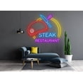 thumbnail image 3 of Glowneon Steak Neon Sign, Steak BBQ Restaurant Signboard, Wall Decor, 3 of 4