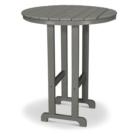 POLYWOOD® Recycled Plastic Round Bar Table
