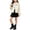 Beige, variant on NAISIBABY Girls Leather Jacket Size 10, Solid Color Long-Sleeve Zip-Up Faux Leather Casual Outdoor Jacket Beige