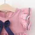 thumbnail image 4 of Otqutp Cute Sundress for Toddler Girls Summer Dress Bow Small Flying Sleeve Crew Neck A Line Skirt School Casual Going Out Dress, 4 of 4