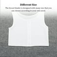 thumbnail image 4 of Redempat Nylon Women Flat Chest Binder Foldable Washable Zipper Solid Color Flexible Elastic Sweat Absorbent Breast Binders Clothes White 4XL, 4 of 6