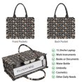 thumbnail image 2 of Large Capacity Tote Bag,Paw Prints and Bones Handbag Fashion Luxury Tote Bag,15.7"x13"x 5.1" Inches,Laptop Compatible, 2 of 6