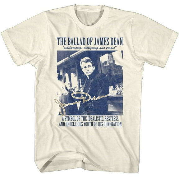 James Dean The Ballad Of Natural Adult T-Shirt 4Xl