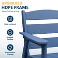 thumbnail image 5 of FOOWIN 7-Piece Patio Furniture Set, HDPE Outdoor Conversation Set with 5 Seating & Cushions, Perfect Patio Sofa Set for Garden, Porch, Backyard, Navy Frame with Grey Cushion, 5 of 8