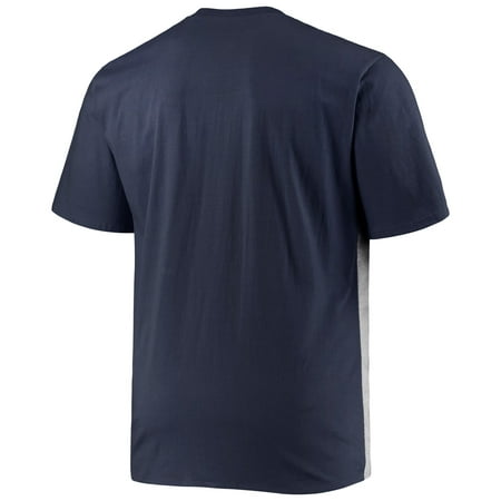 Men's Fanatics Branded Navy/Heathered Gray Minnesota Twins Big & Tall Colorblock T-Shirt