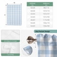 thumbnail image 6 of Light Blue Plaid Balloon Curtains for Bedroom/Front Door/Bathroom, Modern Minimalist Country Tie Up Curtains 63 Inch Length Light Filtering Kitchen Curtains Shades for Windows 46"x63", 6 of 8