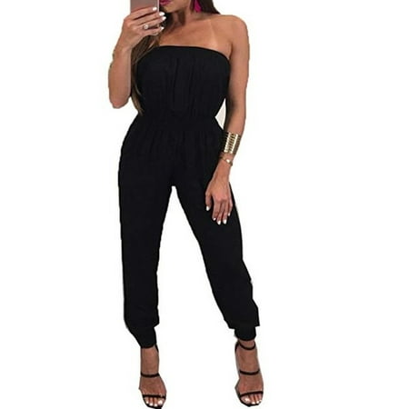 

BeQeuewll New Ladies Club Corset Party Off Shoulder Jumpsuit
