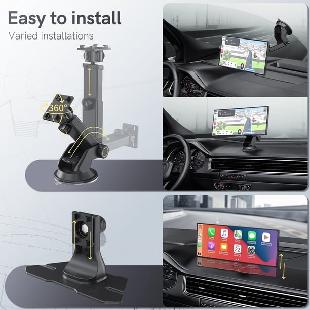 11.26”Coocom Portable CarPlay Screen for Car,Car Stereo with