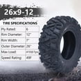 thumbnail image 2 of Towallmark ATV Tires 23x8-11-6PR, All Terrain 20MM Tread Depth Tires For Sand Mud Stream Off-Road, Tubeless Set of 2, 2 of 7