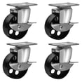 thumbnail image 1 of Placa giratoria Caster Wheels 4, totalmente de acero, con cierre de freno de 3 pulgadas, 1 of 6