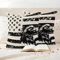 thumbnail image 3 of Eagle American Flag Outdoor Waterproof Pillow Covers, USA Flag Vintage Art Decorative Square Throw Pillowcase Sofa Cushion Sham for Patio/Couch/Chair, 16"x16" 2 Pack, 3 of 8