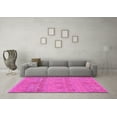 thumbnail image 3 of Ahgly Company Indoor Round Abstract Pink Modern Area Rugs, 7' Round, 3 of 4