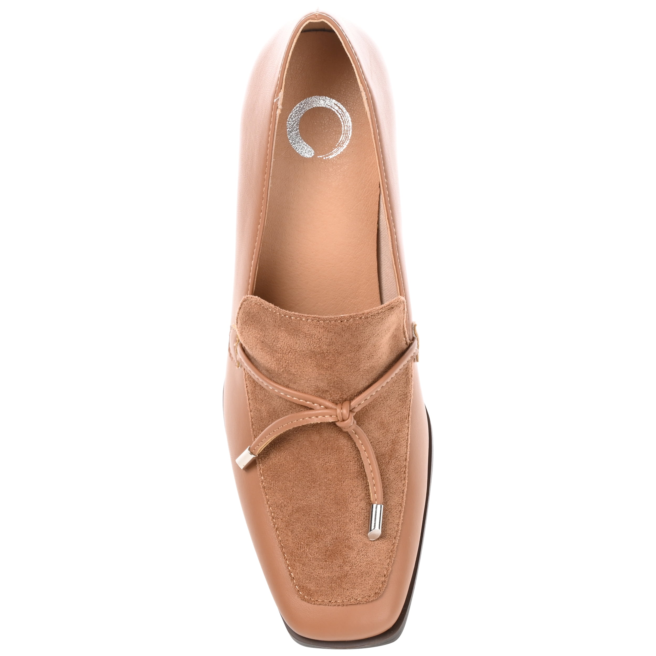 Journee Womens Crawford Square Toe Mid Stacked Heel Pumps
