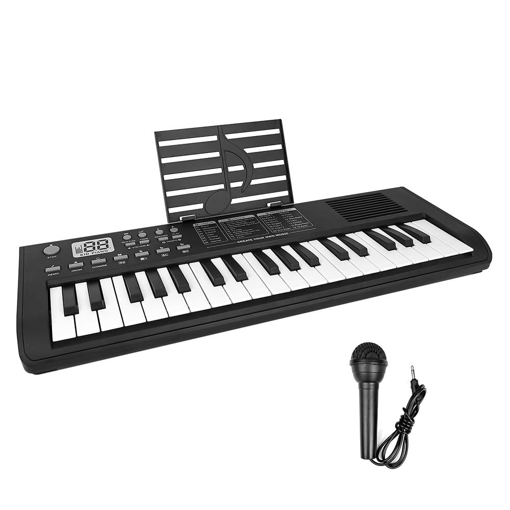 TIANLAIMEI Electric Digital Piano 37 Key Musical Beginner Electric Keyboard with Microphone USB Rechargeable, Gifts for Christmas, Birthday