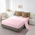 thumbnail image 5 of Feelyou Pink Stars Plum Bedding Comforter Set 7pcs, Modern Cheetah Print King Bedding Sets, 5 of 8