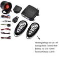 thumbnail image 3 of Juego de 12 mandos a distancia con sensor de impacto, alarma antirrobo, sirena, altavoz, kit de bloqueo estándar para coche, alarma antirrobo remota para coche, 3 of 4
