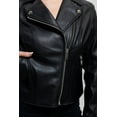 thumbnail image 3 of First Manufacturing WBL-1003VGL-XL-BLK Demi Faux Leather Jacket for Women, Black - Extra Large, 3 of 5