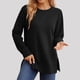 thumbnail image 2 of Chaqueta corta,Blusa de manga larga a cuadros para mujer, túnica holgada con cuello redondo, camisa informal de poliéster para uso diario, sopatenor, 2 of 9