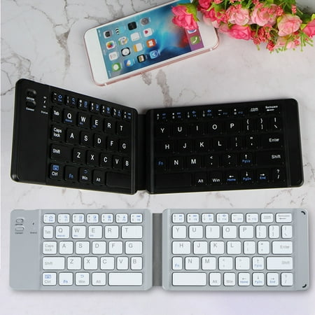 Naxoaeo Wireless Keyboard Bluetooth Keyboard Foldable Keyboard Portable Keyboard with Touch Pad Travel Keyboard Compatible with Windows iOS android iPhone and Tablet