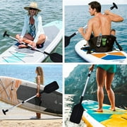 Kayak Paddle, HDJ 2Pcs Boat Paddles Telescoping Emergency Oar for Boat, 42 Adjustable Anti Slip Aluminum Plastic Canoe Paddles, Black
