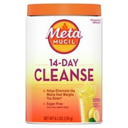Metamucil 14-Day Cleanse Fiber Powder Supplement, Citrus, 30 Tsp