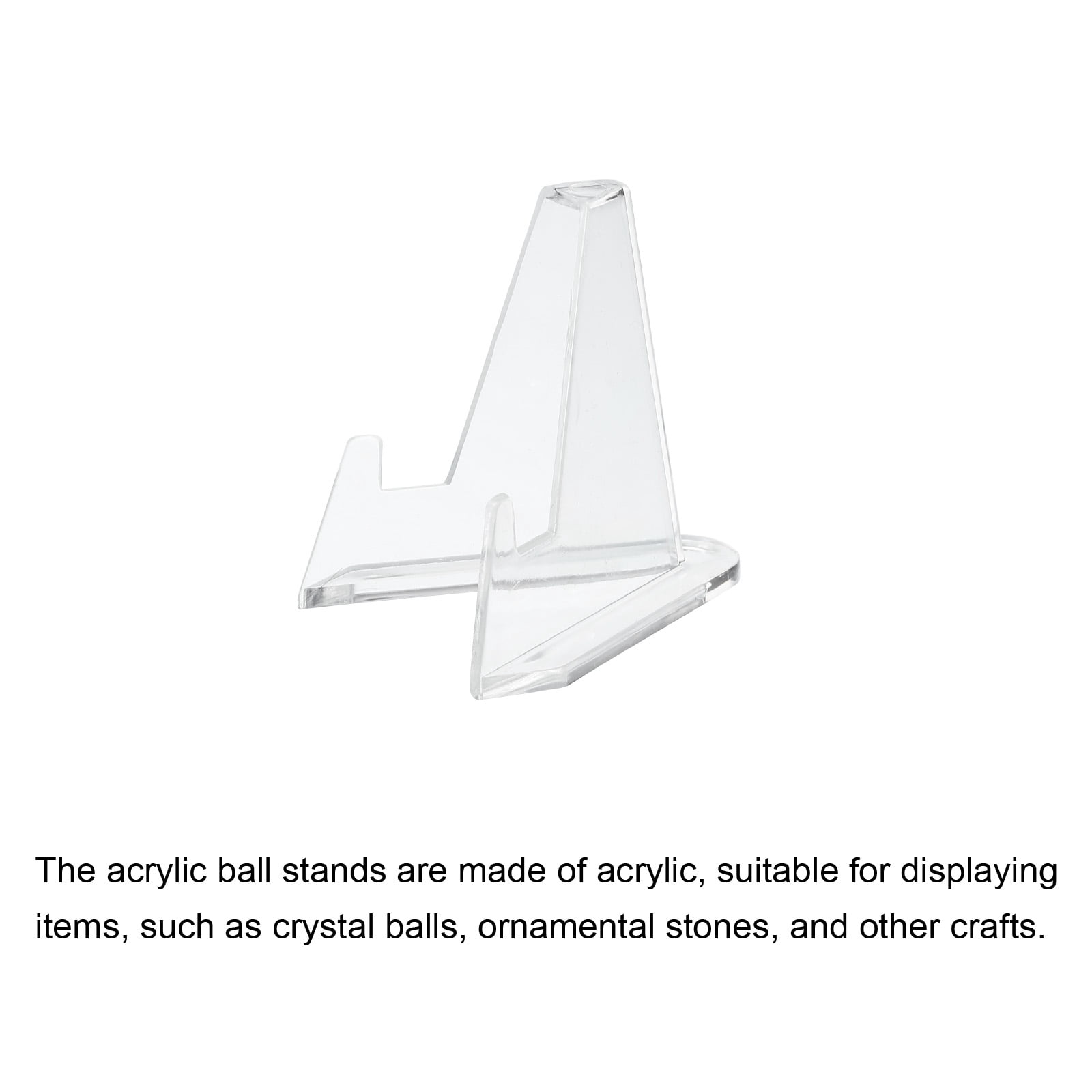 Unique Bargains 12pcs Acrylic Stand Displays Base Easel Transparent 2.95" x 2.36" x 2.36"