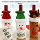 thumbnail image 4 of Cateissary Funda para botella de vino con cordón de alce, de comedor de felpa, ropa de lentejuelas, decoración del hogar, bolsa de champán, Kits de decoración para fiestas Muñeco de nieve Cateissary HA068247-02, 4 of 6