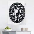 thumbnail image 1 of Zodiac Tapestry, Chinese Horoscope Wheel with Animal Names and Yin Yang at Centre, Fabric Wall Hanging Decor for Bedroom Living Room Dorm, 5 Sizes, Black and White, by Ambesonne, 1 of 1