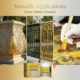 thumbnail image 5 of Weather Resistant Water-based Gold Paint 150g, Water-Based Shiny Gold Leaf Paint,Exterior Decoration Paint,Eco-Friendly, Non Fading, Non Toxic, Water-Based,Easy to Apply, 5 of 7